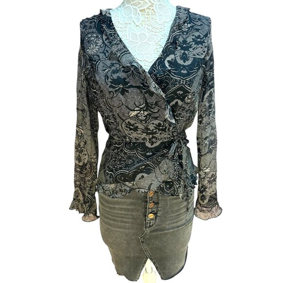 Vintage Y2K iCE Petite wrap blouse - Picture 3 of 11